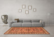 Machine Washable Persian Orange Traditional Area Rugs in a Living Room, wshtr2318org