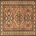 Square Persian Brown Traditional Rug, tr2318brn