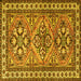 Square Persian Yellow Traditional Rug, tr2318yw