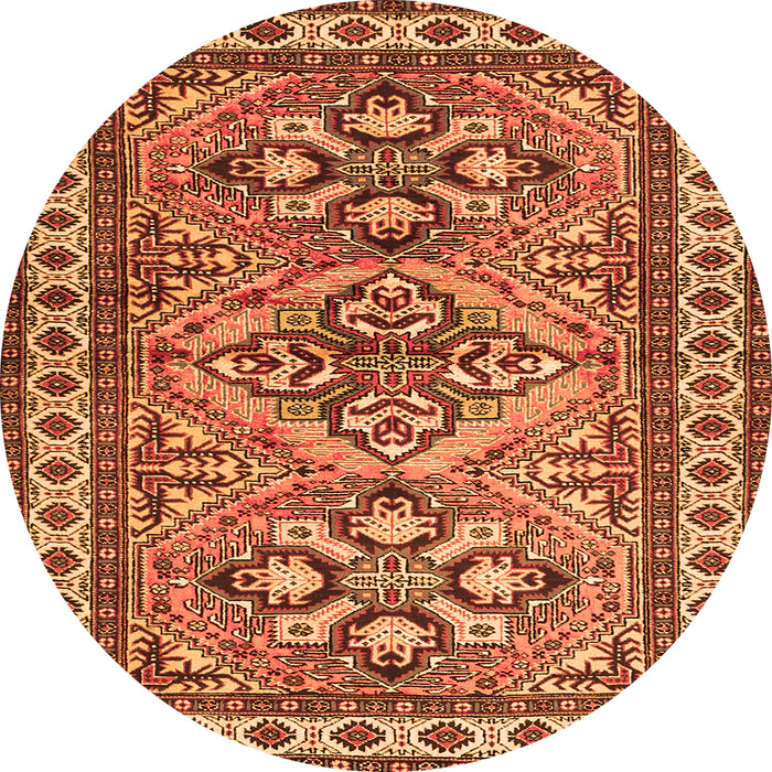 Square Persian Orange Traditional Rug, tr2318org
