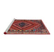 Sideview of Machine Washable Traditional Dark Almond Brown Rug, wshtr2319