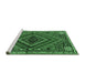 Sideview of Machine Washable Persian Emerald Green Traditional Area Rugs, wshtr2319emgrn