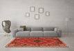 Machine Washable Persian Orange Traditional Area Rugs in a Living Room, wshtr2319org