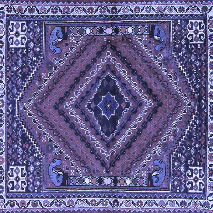 Square Persian Blue Traditional Rug, tr2319blu