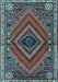 Machine Washable Persian Light Blue Traditional Rug, wshtr2319lblu