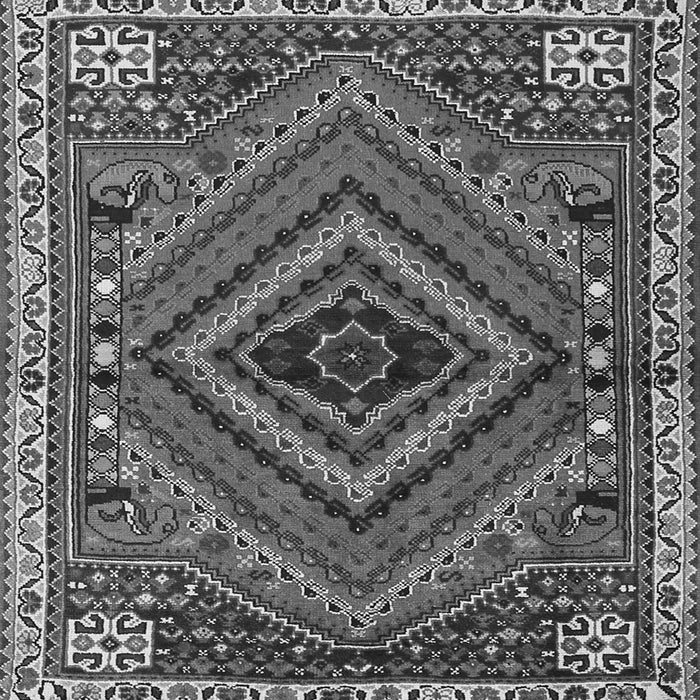 Round Machine Washable Persian Gray Traditional Rug, wshtr2319gry