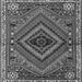 Round Machine Washable Persian Gray Traditional Rug, wshtr2319gry