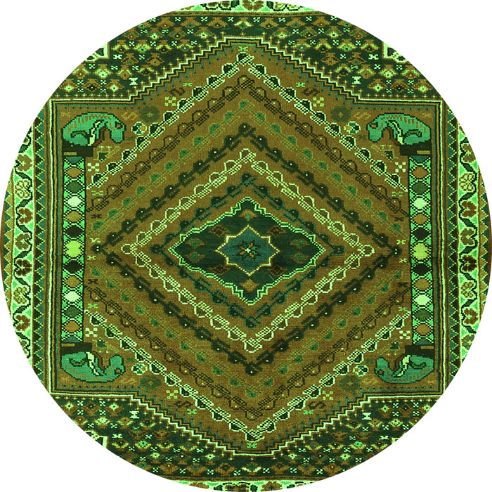 Machine Washable Persian Green Traditional Area Rugs, wshtr2319grn