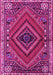 Machine Washable Persian Pink Traditional Rug, wshtr2319pnk