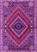 Machine Washable Persian Purple Traditional Area Rugs, wshtr2319pur