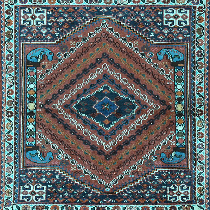 Square Persian Light Blue Traditional Rug, tr2319lblu