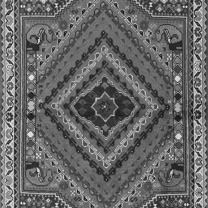 Serging Thickness of Machine Washable Persian Gray Traditional Rug, wshtr2319gry