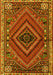 Machine Washable Persian Yellow Traditional Rug, wshtr2319yw