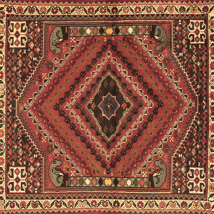 Square Persian Brown Traditional Rug, tr2319brn