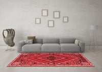 Machine Washable Persian Red Traditional Rug, wshtr2319red