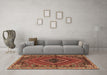 Machine Washable Persian Brown Traditional Rug in a Living Room,, wshtr2319brn