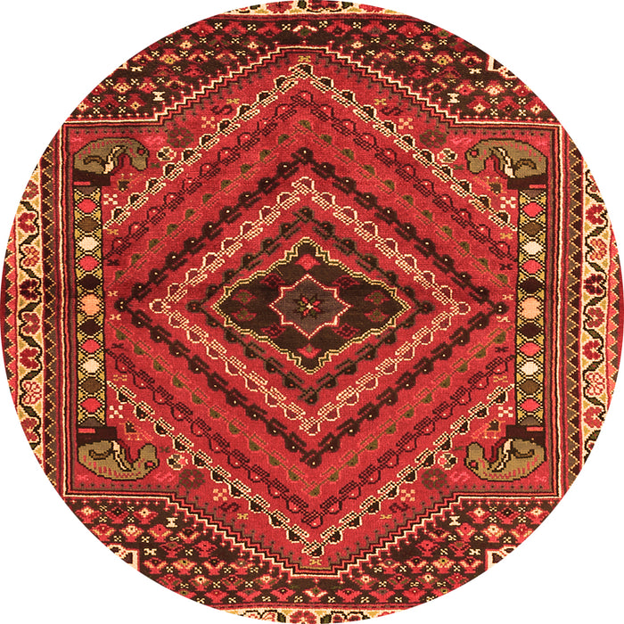Square Persian Orange Traditional Rug, tr2319org