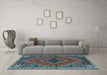 Machine Washable Persian Light Blue Traditional Rug in a Living Room, wshtr2319lblu