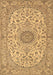 Medallion Brown Traditional Rug, tr231brn