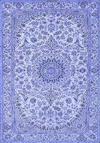 Medallion Blue Traditional Rug, tr231blu