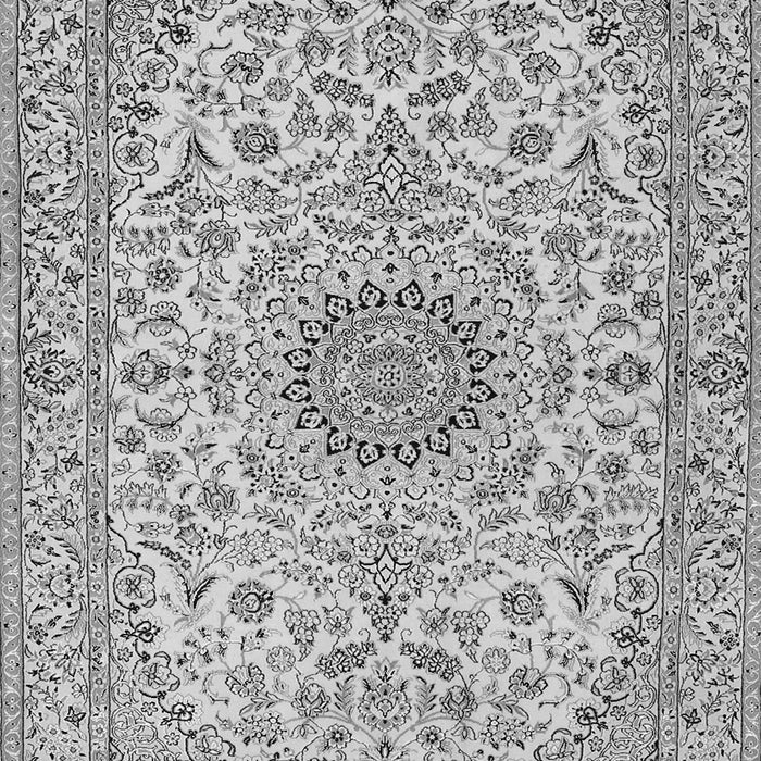 Serging Thickness of Machine Washable Medallion Gray Traditional Rug, wshtr231gry