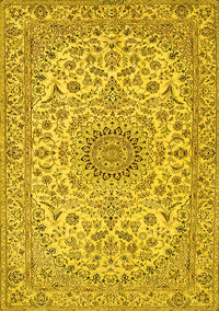 Medallion Yellow Traditional Rug, tr231yw