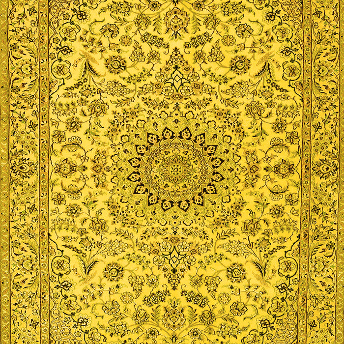 Medallion Yellow Traditional Rug, tr231yw