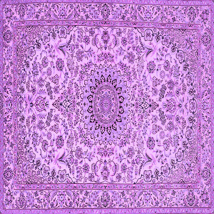 Square Medallion Purple Traditional Rug, tr231pur