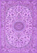 Medallion Purple Traditional Rug, tr231pur