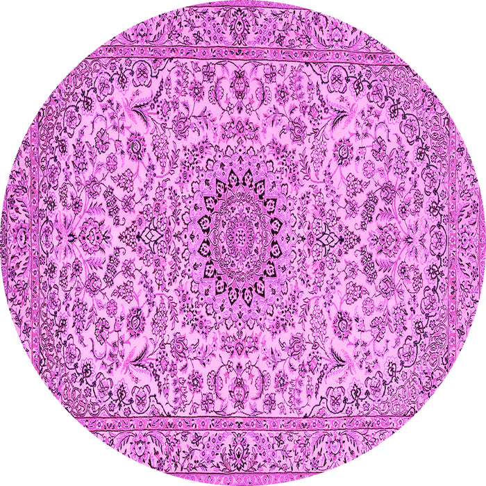 Round Medallion Pink Traditional Rug, tr231pnk