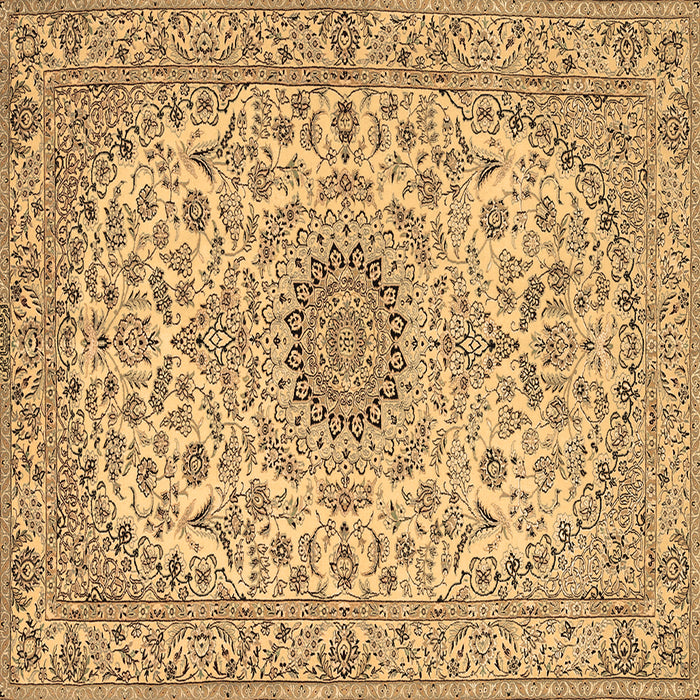 Square Medallion Brown Traditional Rug, tr231brn
