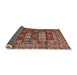 Sideview of Traditional Saffron Red Persian Rug, tr232