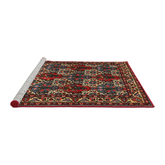 Sideview of Machine Washable Traditional Dark Almond Brown Rug, wshtr2320