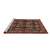 Sideview of Machine Washable Traditional Dark Almond Brown Rug, wshtr2320