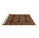 Sideview of Machine Washable Persian Brown Traditional Rug, wshtr2320brn