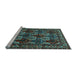 Sideview of Machine Washable Persian Light Blue Traditional Rug, wshtr2320lblu