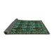 Sideview of Persian Turquoise Traditional Rug, tr2320turq