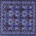 Square Persian Blue Traditional Rug, tr2320blu