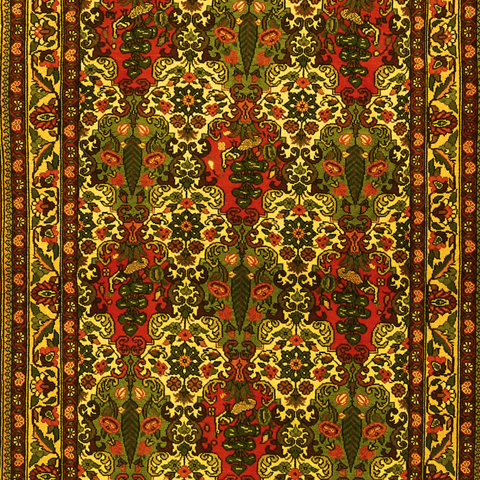 Machine Washable Persian Yellow Traditional Rug, wshtr2320yw