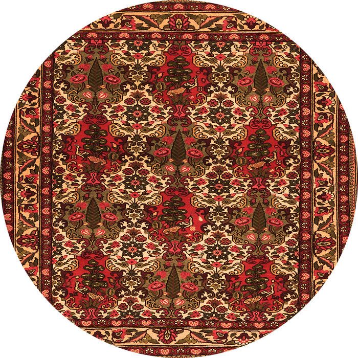 Machine Washable Persian Orange Traditional Area Rugs, wshtr2320org