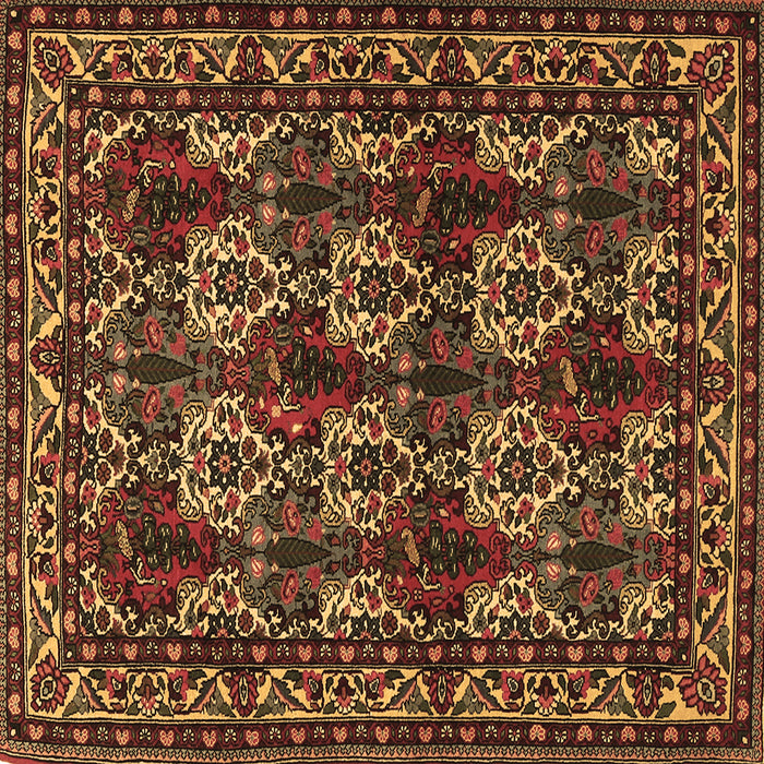 Square Machine Washable Persian Brown Traditional Rug, wshtr2320brn