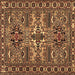 Square Machine Washable Persian Brown Traditional Rug, wshtr2321brn