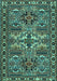 Machine Washable Persian Turquoise Traditional Area Rugs, wshtr2321turq