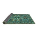 Sideview of Persian Turquoise Traditional Rug, tr2321turq