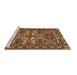 Sideview of Machine Washable Persian Brown Traditional Rug, wshtr2321brn