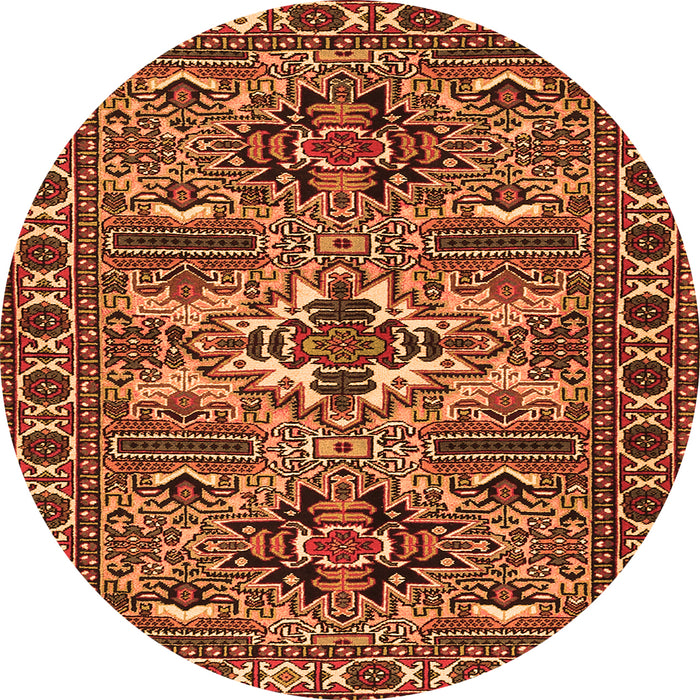 Machine Washable Persian Orange Traditional Area Rugs, wshtr2321org