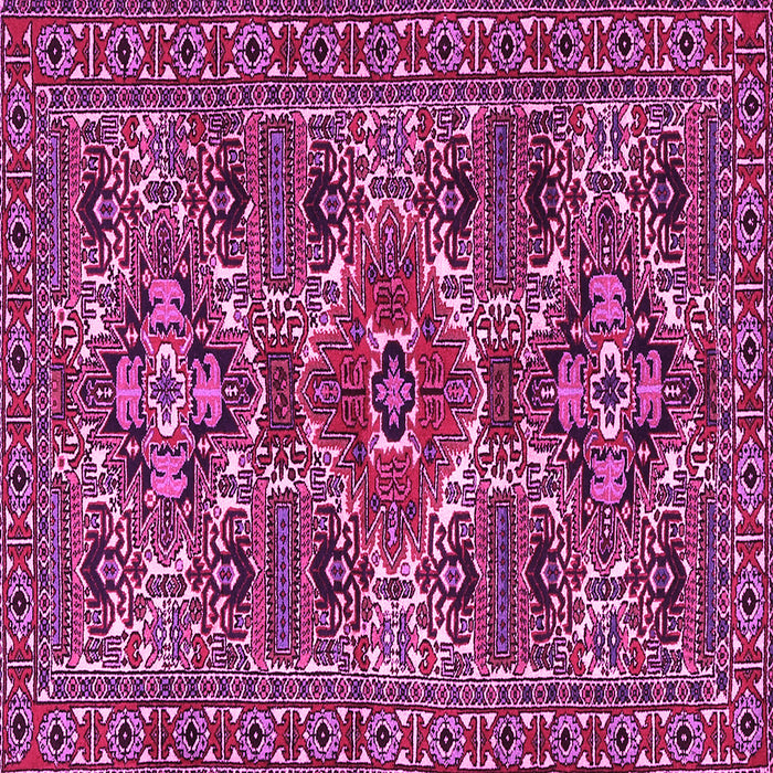 Square Machine Washable Persian Pink Traditional Rug, wshtr2322pnk