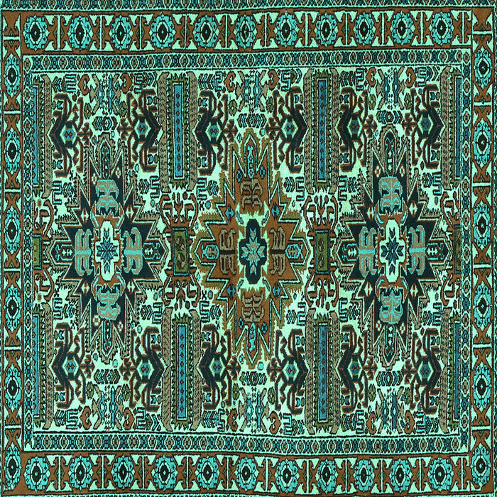 Square Persian Turquoise Traditional Rug, tr2322turq