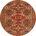 Square Persian Orange Traditional Rug, tr2322org