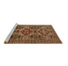 Sideview of Machine Washable Persian Brown Traditional Rug, wshtr2322brn